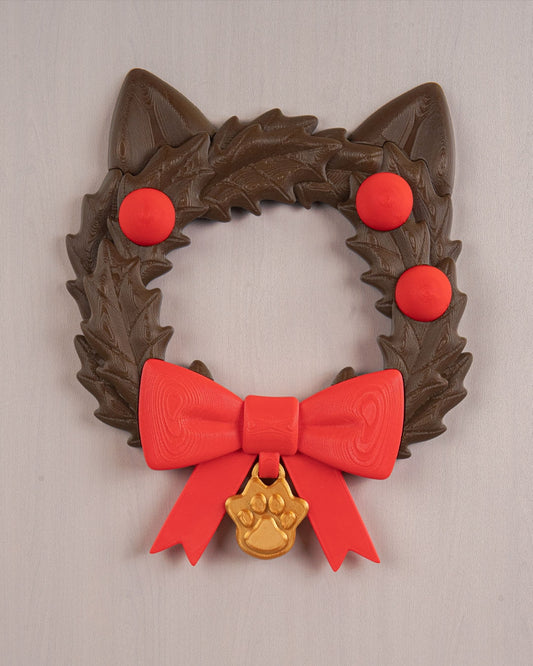 πΎ Purrfect Paws Holiday Wreath