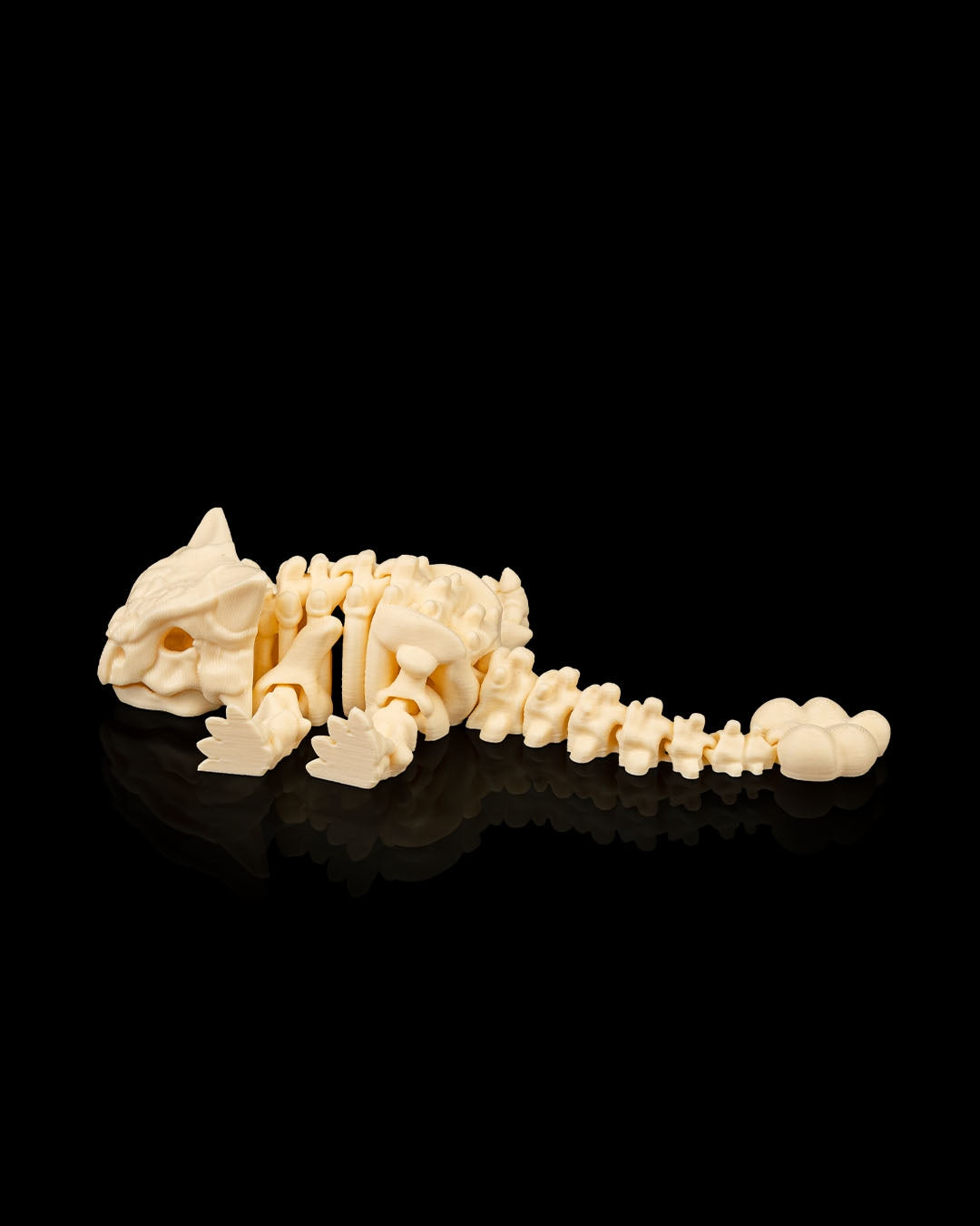 Skeleton Ankylosaurus — Large Fossil White Edition