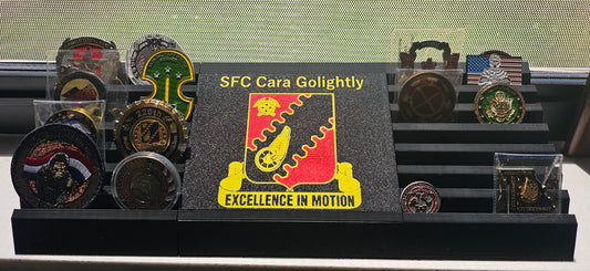 Custom Military Challenge Coin Display Rack β Personalized Edition