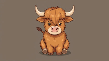 Highland Cow 3D Print Files: Rustic Farmhouse Decor (STL & 3MF)