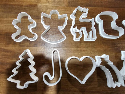 10-Piece Holiday Cookie Cutter Set Christmas Baking Fun for the Whole Family!