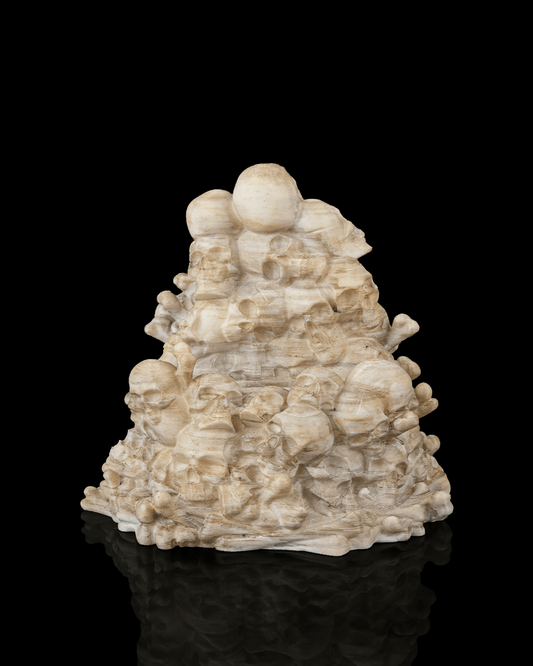 Bone Throne Phone Holder – All-White Skull Stand | 3D Printed Desk & Gaming Decor