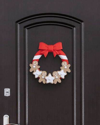 Doorlicious Gingerbread Wreath – Holiday Cookie Delight