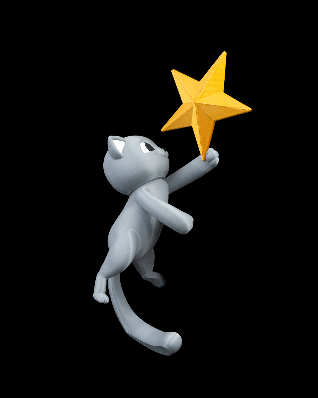 Meowy Christmas Tree Topper – Cat Reaching for the Star