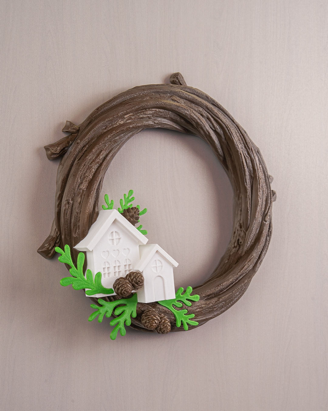 Rustic Winter Cabin Wreath