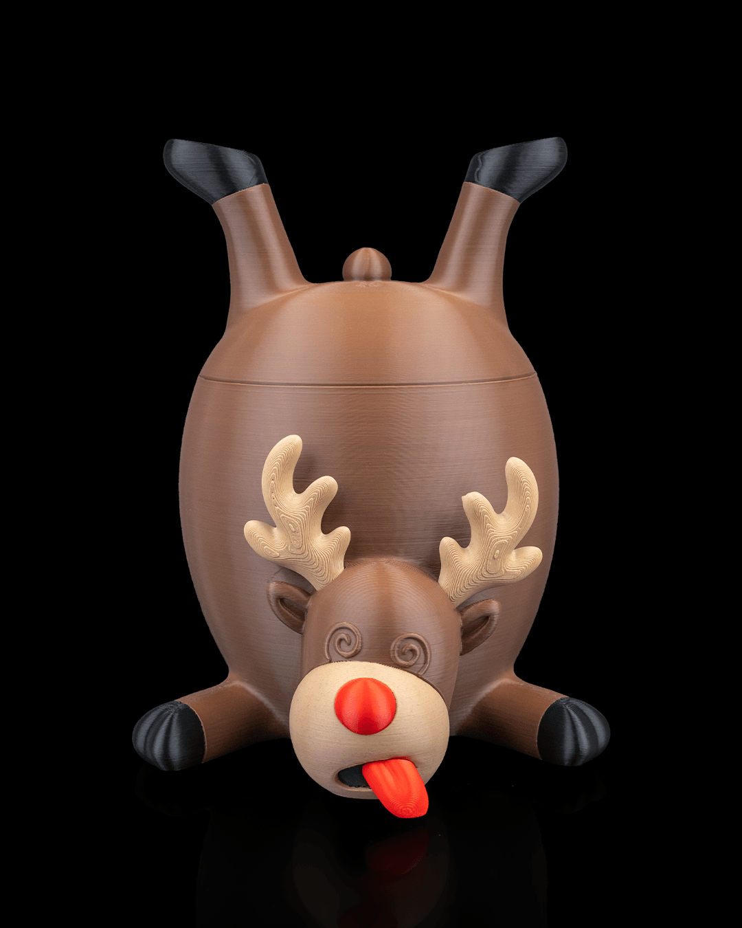 🎄 Reindeer Treat Container – Holiday Cookie Jar with Personality!