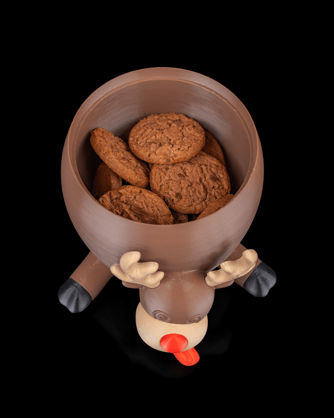 🎄 Reindeer Treat Container – Holiday Cookie Jar with Personality!