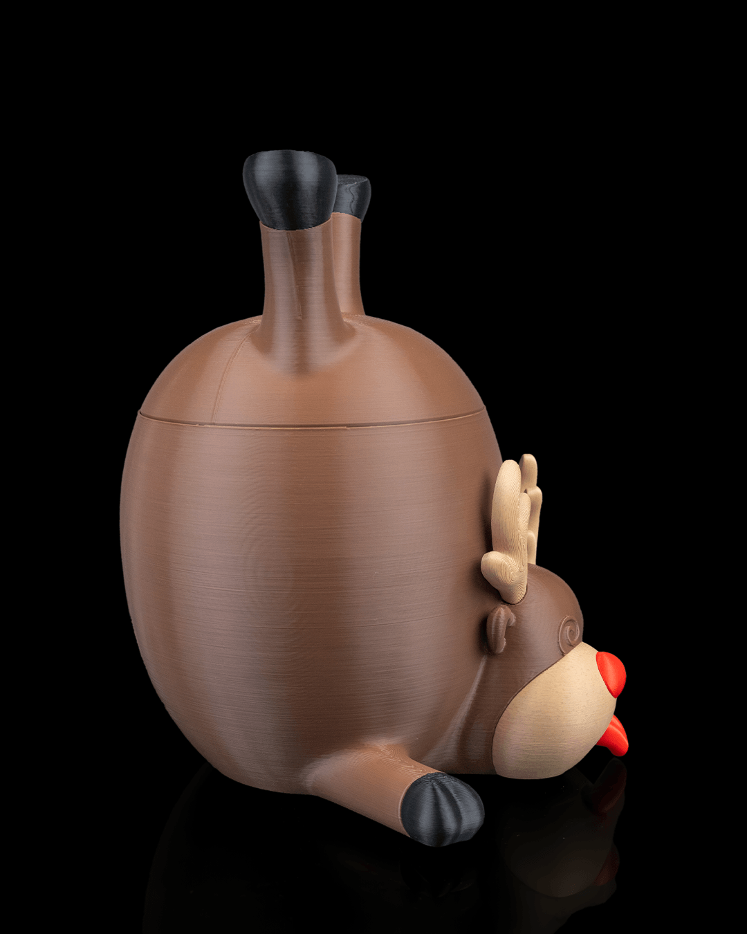 🎄 Reindeer Treat Container – Holiday Cookie Jar with Personality!