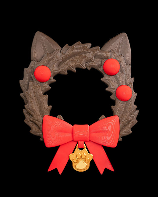 🐾 Purrfect Paws Holiday Wreath