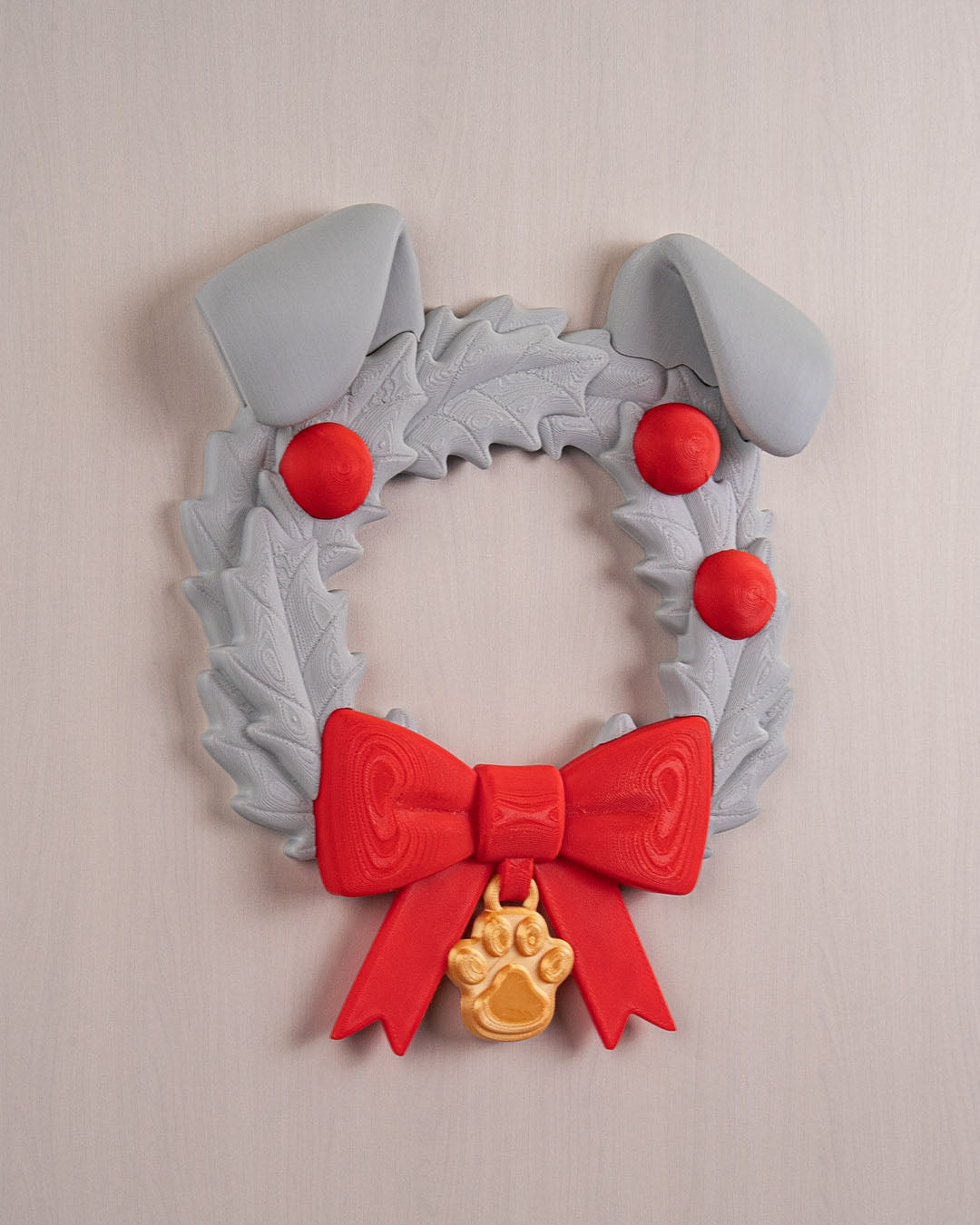🐾 Dog Paw Holiday Wreath – Festive Pet-Lover’s Decor
