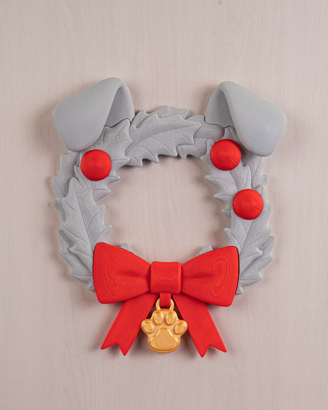 🐾 Dog Paw Holiday Wreath – Festive Pet-Lover’s Decor