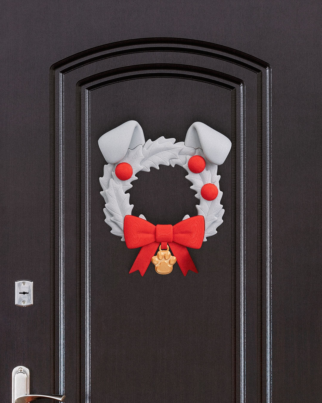 🐾 Dog Paw Holiday Wreath – Festive Pet-Lover’s Decor