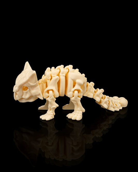 Skeleton Ankylosaurus — Large Fossil White Edition