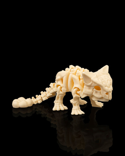 Skeleton Ankylosaurus — Large Fossil White Edition