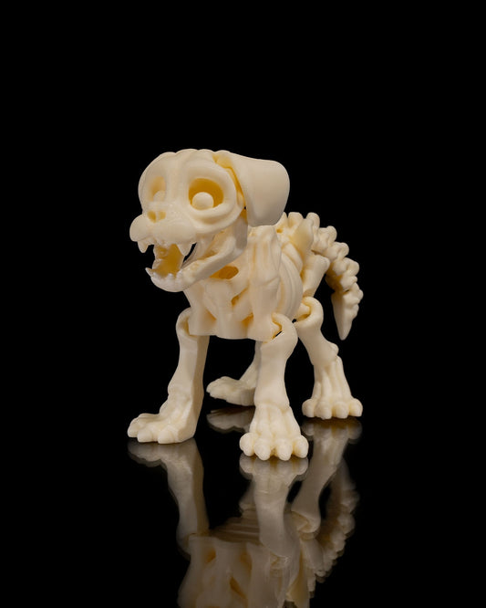 Max — Skeleton Dog Figurine (Fossil White Edition)