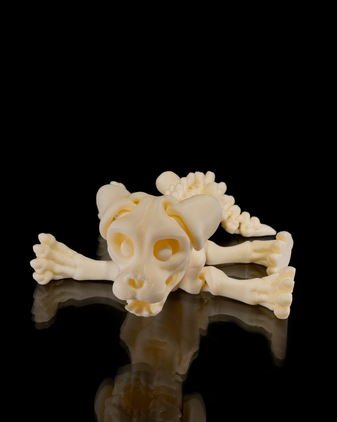 Max — Skeleton Dog Figurine (Fossil White Edition)