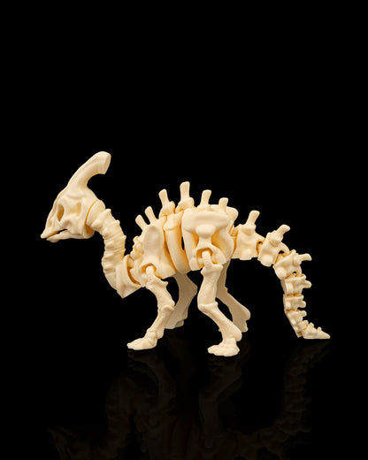 Skeleton Parasaurolophus — Elegant Fossil White Edition