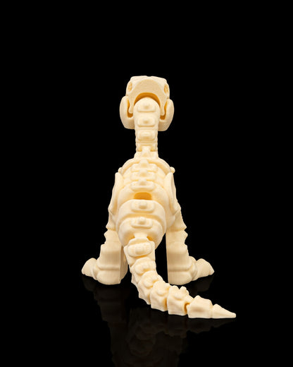 Skeleton Velociraptor — Premium Fossil White Edition