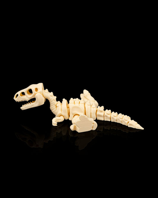 Skeleton Velociraptor — Premium Fossil White Edition