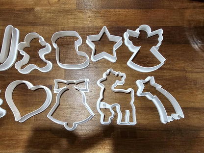 10-Piece Holiday Cookie Cutter Set Christmas Baking Fun for the Whole Family!