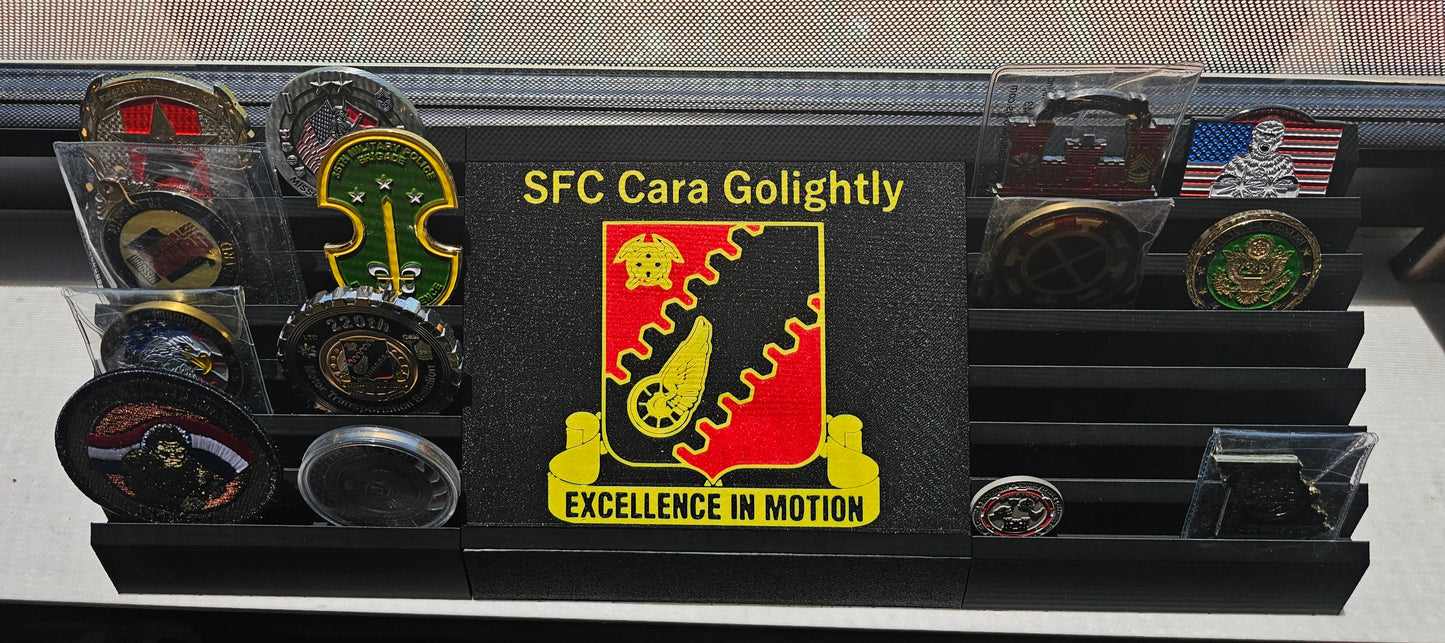 Custom Military Challenge Coin Display Rack – Personalized Edition