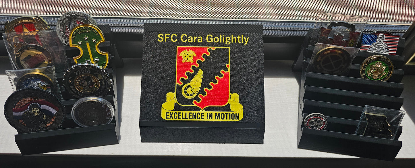 Custom Military Challenge Coin Display Rack – Personalized Edition