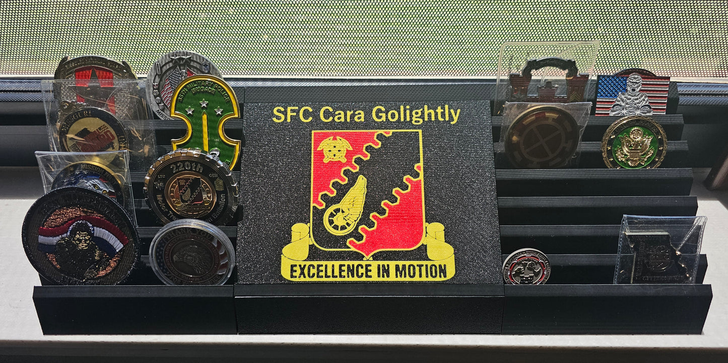 Custom Military Challenge Coin Display Rack – Personalized Edition