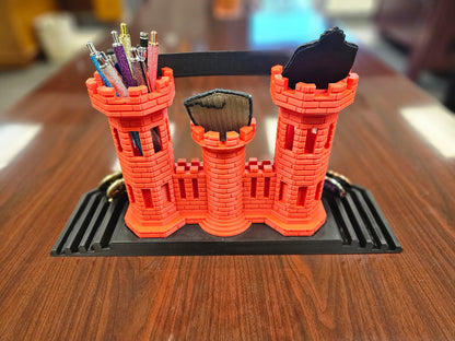 Castle Challenge Coin & Pen Holder Display