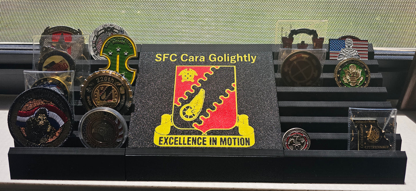 Custom Military Challenge Coin Display Rack – Personalized Edition