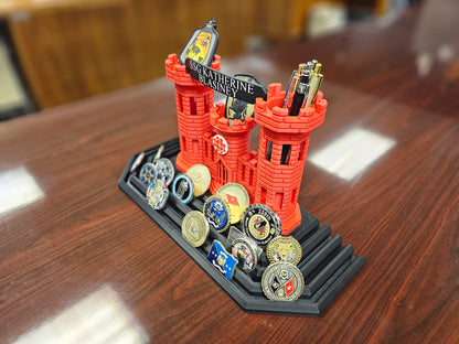 Castle Challenge Coin & Pen Holder Display