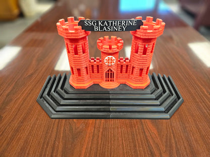 Castle Challenge Coin & Pen Holder Display