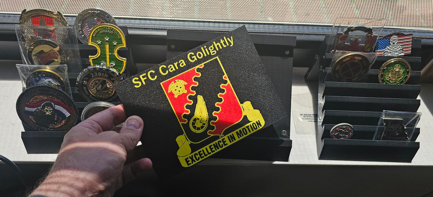 Custom Military Challenge Coin Display Rack – Personalized Edition