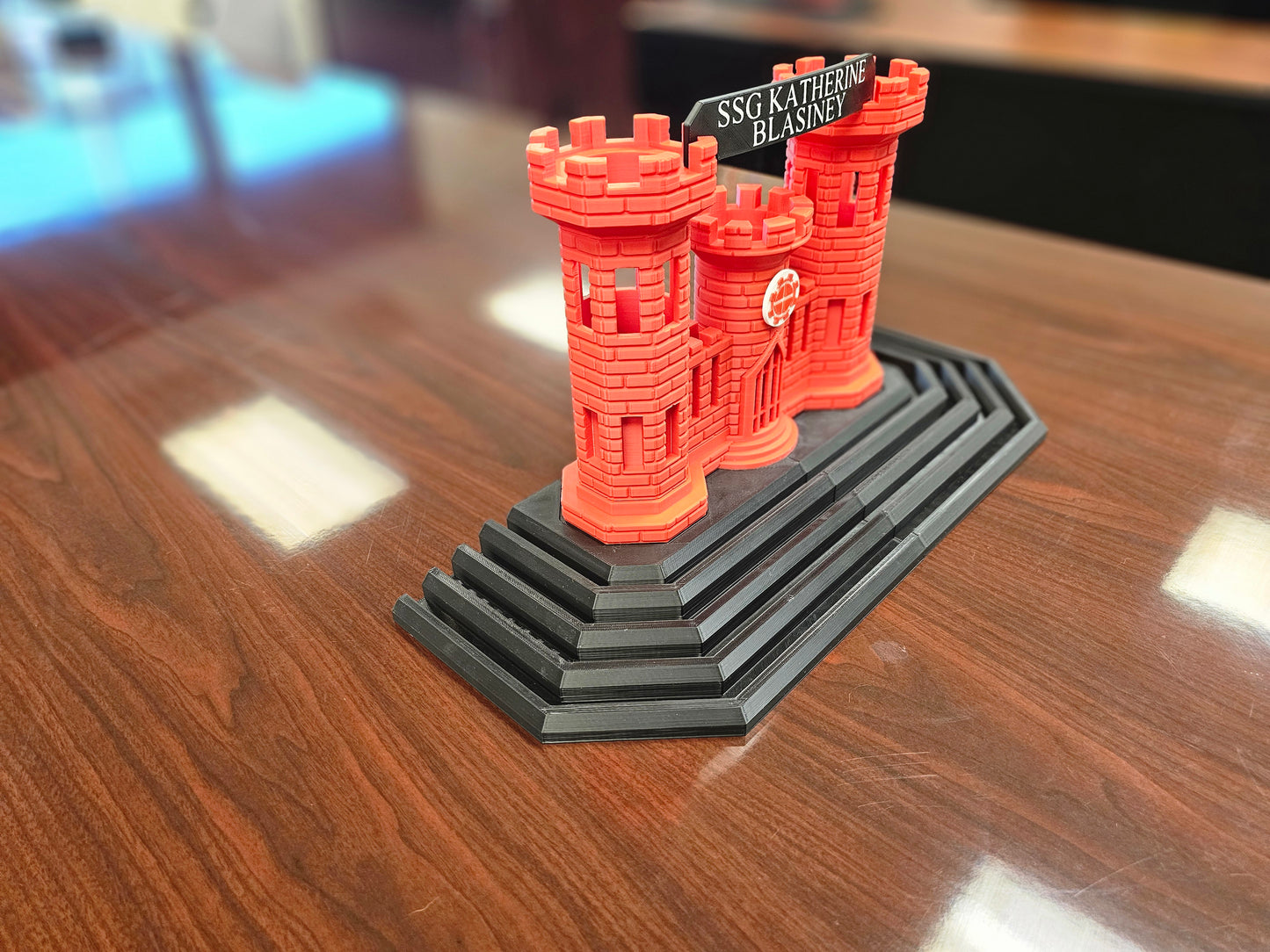 Castle Challenge Coin & Pen Holder Display