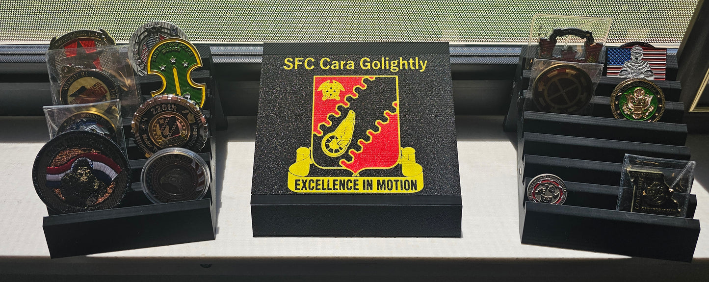 Custom Military Challenge Coin Display Rack – Personalized Edition